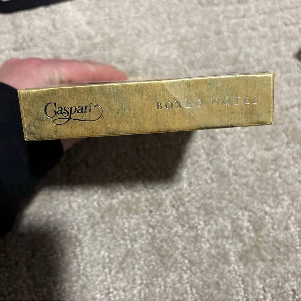 Caspari navy embossed